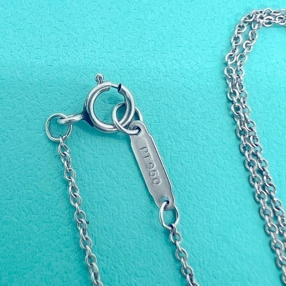Tiffany & Co Double Circle Jazz Swing Diamond Necklace Platinum .60 TCW - Picture 6 of 9